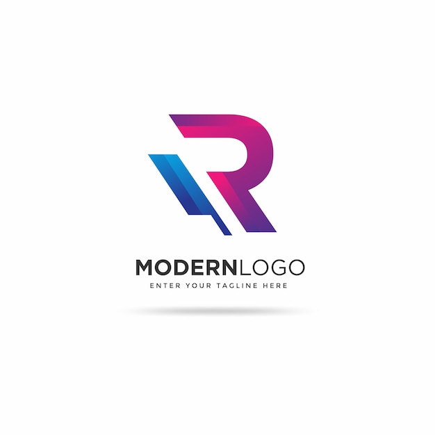 Modern r logo design template Premium Vector