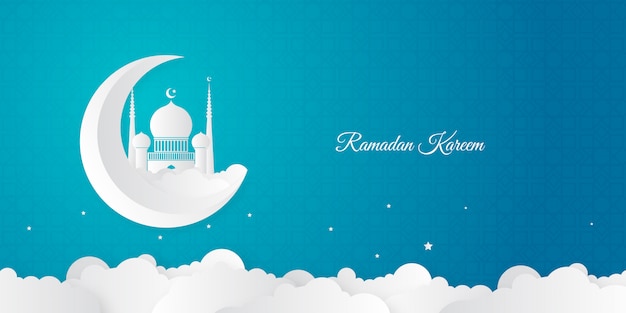 Modern ramadan kareem background Premium Vector