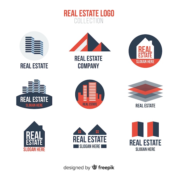 Download Free Download Free Modern Real Estate Logo Collectio Vector Freepik Use our free logo maker to create a logo and build your brand. Put your logo on business cards, promotional products, or your website for brand visibility.