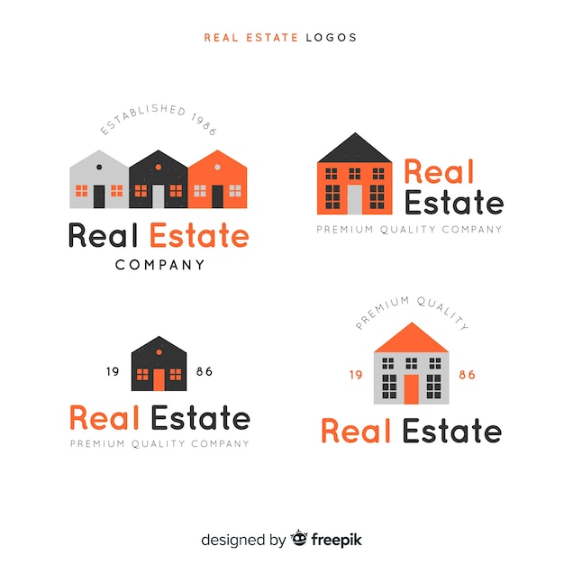 Download Luxury Real Estate Company Logos PSD - Free PSD Mockup Templates