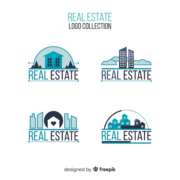 Download Free Modern Real Estate Logo Collection Free Vector Use our free logo maker to create a logo and build your brand. Put your logo on business cards, promotional products, or your website for brand visibility.