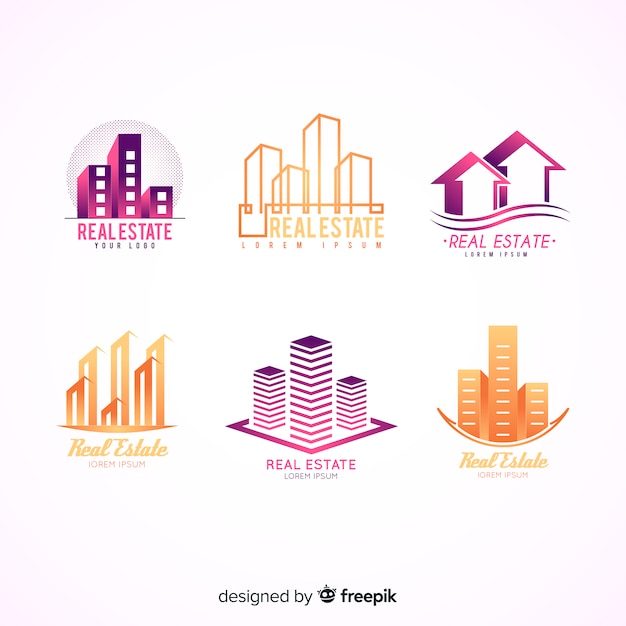 Download Free Download Free Modern Real Estate Logo Collection Vector Freepik Use our free logo maker to create a logo and build your brand. Put your logo on business cards, promotional products, or your website for brand visibility.
