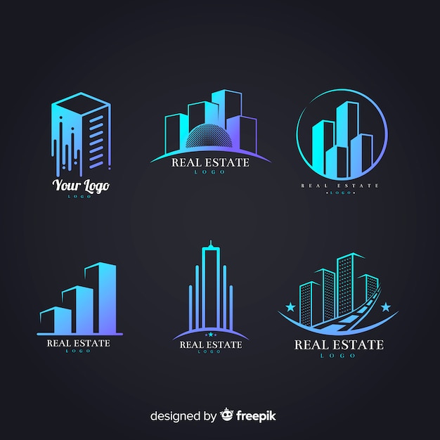  Modern real estate logo collection