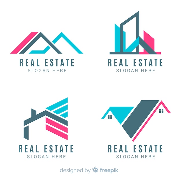 Modern real estate logo collection | Free Vector