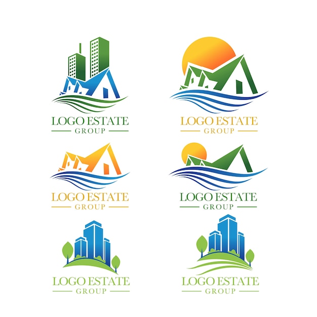 Download Free Modern Real Estate Logo Collection Premium Vector Use our free logo maker to create a logo and build your brand. Put your logo on business cards, promotional products, or your website for brand visibility.