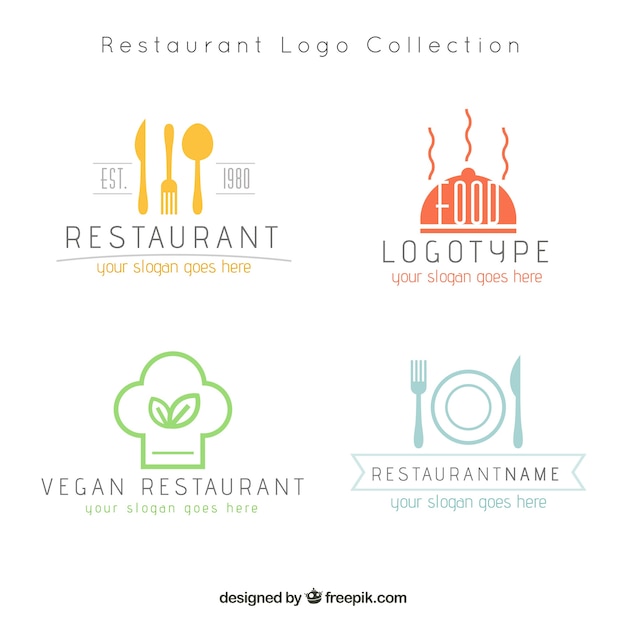 Download Free Modern Restaurant Logos Free Vector Use our free logo maker to create a logo and build your brand. Put your logo on business cards, promotional products, or your website for brand visibility.