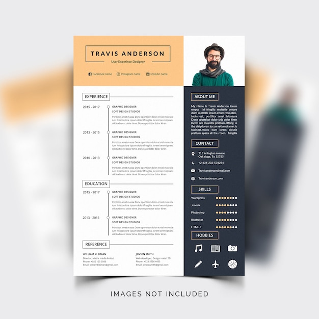 Modern Resume Template Free from image.freepik.com