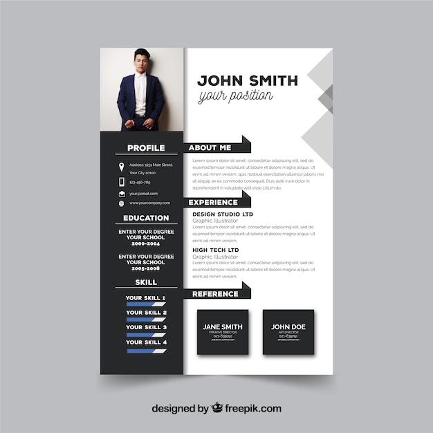 Ongekend Modern Cv | Free Vectors, Stock Photos & PSD TZ-23