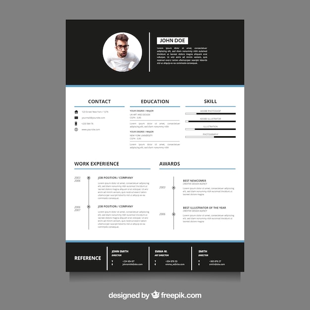 downloadable modern resume template free