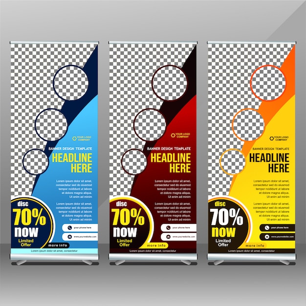 Premium Vector Modern Rollup Banner Template