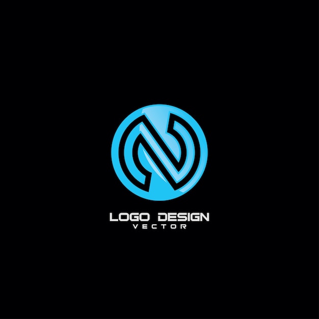 Premium Vector | Modern round n symbol logo template