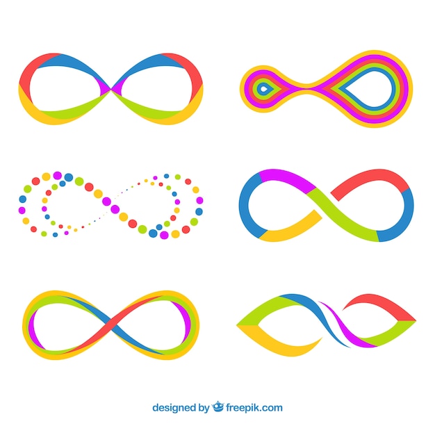 free-vector-modern-set-of-colorful-infinity-symbols