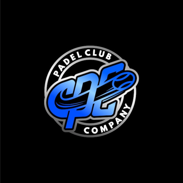 Premium Vector | Modern set emblem padel club logo