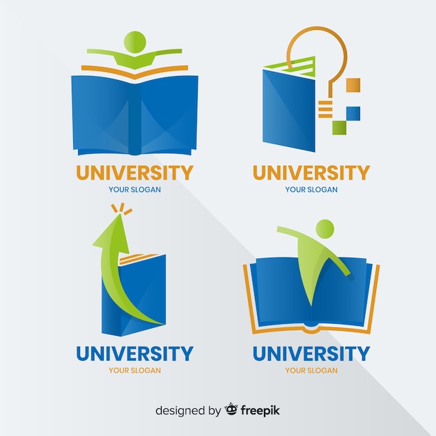 Download Free Download Free Modern Set Of University Logos With Flat Design Use our free logo maker to create a logo and build your brand. Put your logo on business cards, promotional products, or your website for brand visibility.