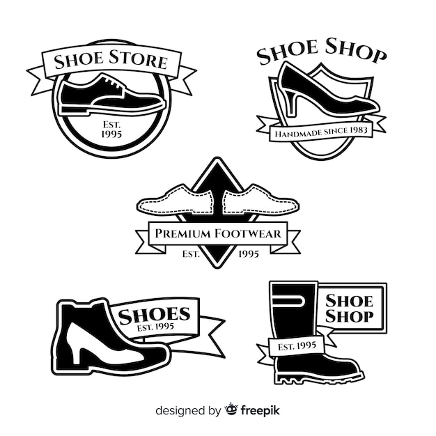Download Free Download Free Modern Shoes Logo Template Collection Vector Freepik Use our free logo maker to create a logo and build your brand. Put your logo on business cards, promotional products, or your website for brand visibility.