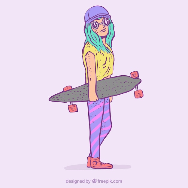 Modern skater girl