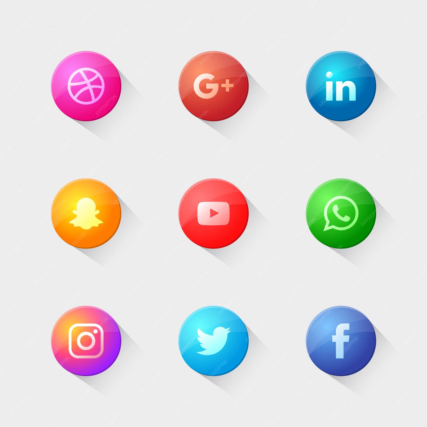 Premium Vector | Modern social logos pack