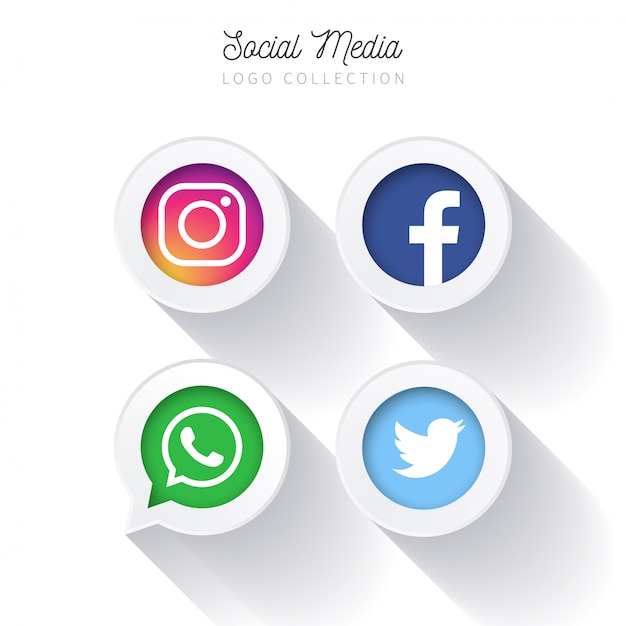 Free Vector | Modern social media buttons