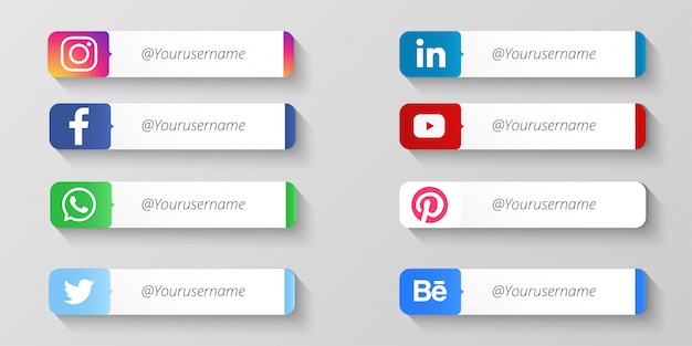 Download Free Modern Social Media Lower Thirds Free Vector Use our free logo maker to create a logo and build your brand. Put your logo on business cards, promotional products, or your website for brand visibility.