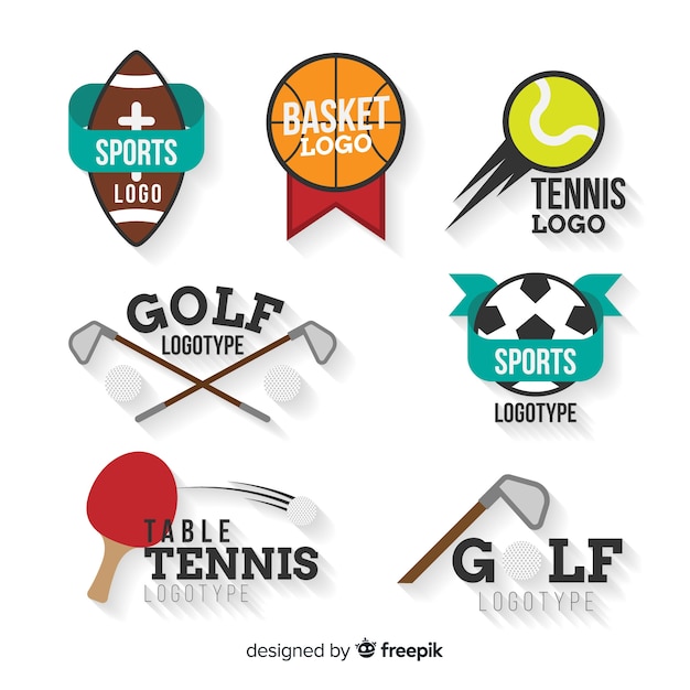 Collezione Logo Sport Moderno Vettore Gratis