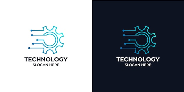 Premium Vector | Modern style technology and data logo set