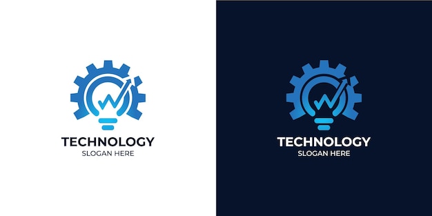 Premium Vector | Modern style technology and data logo set