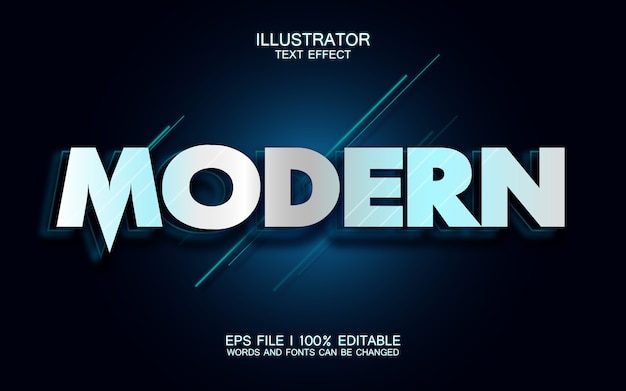 Premium Vector | Modern style, text efffect editable