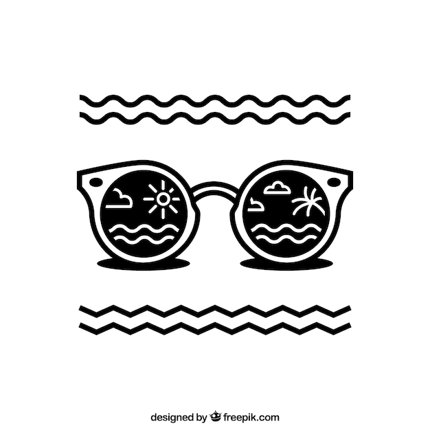 Modern sunglasses icon Vector | Free Download