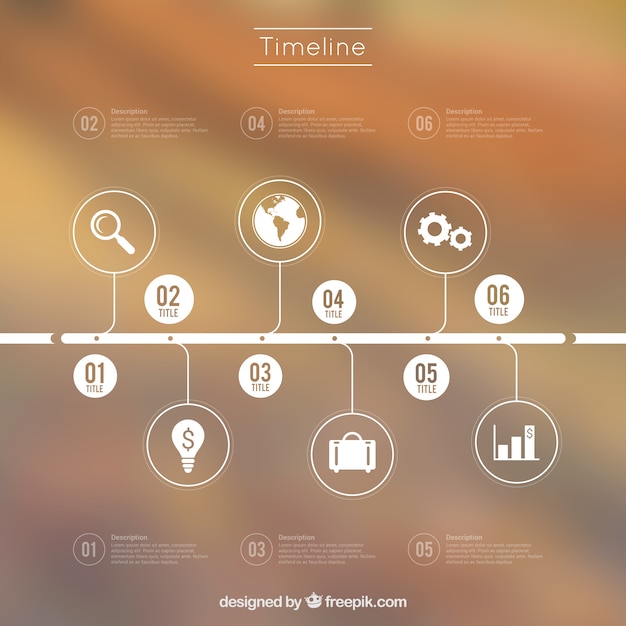 Free Vector Modern Timeline Infographic 1425