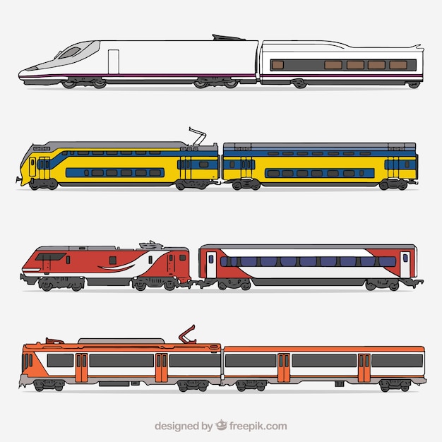 Modern train colecction