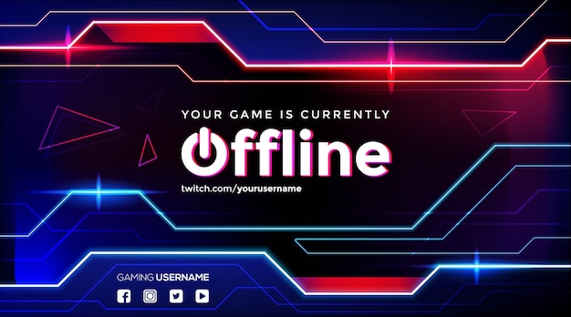 Premium Vector | Modern twitch background with abstract lines