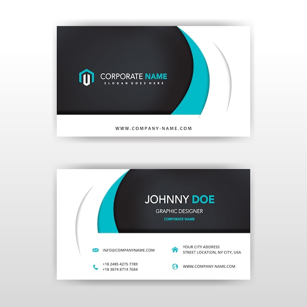 Double Sided Business Card Template Free Download from image.freepik.com