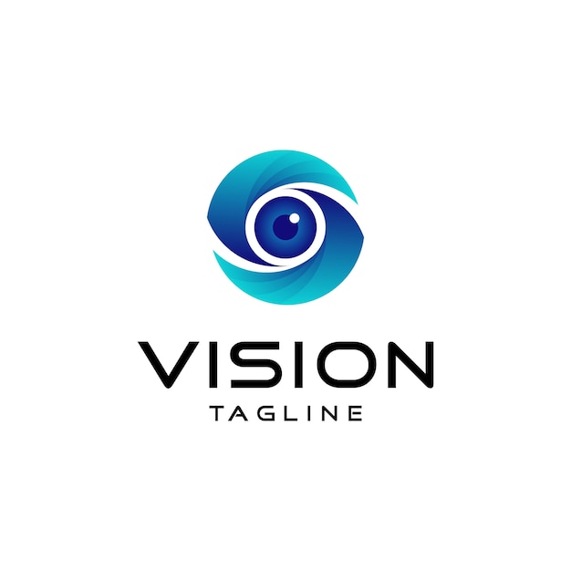 Modern vision logo Premium Vector