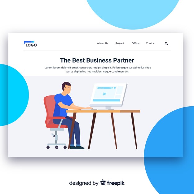 Modern web design concept with flat style Free Vector
