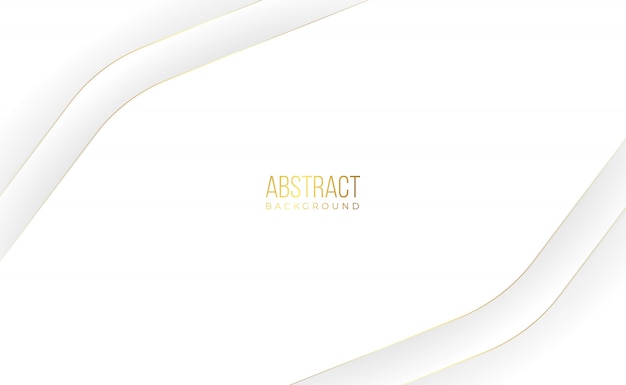 Premium Vector | Modern white golden abstract background