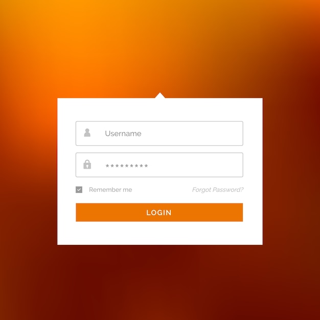Premium Vector Modern White Login User Interface Form Design Template