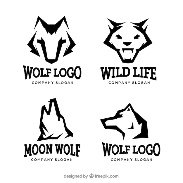 Download Free Modern Wild Wolf Logo Collection Free Vector Use our free logo maker to create a logo and build your brand. Put your logo on business cards, promotional products, or your website for brand visibility.