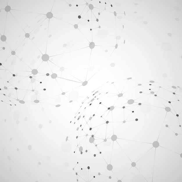 Molecular structure, network connection Premium Vector