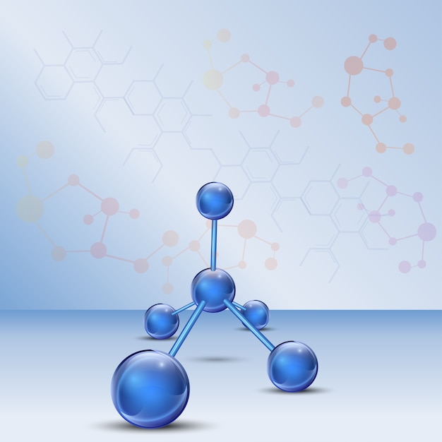 分子イラストの背景 プレミアムベクター