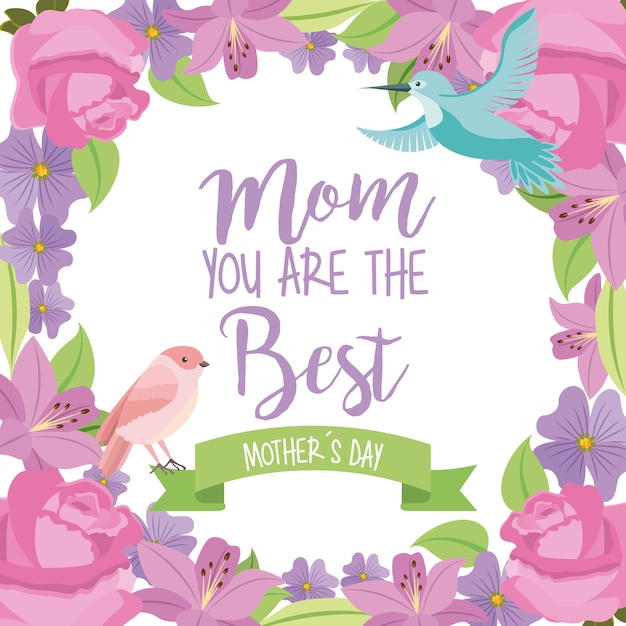 Premium Vector Mom you are best card