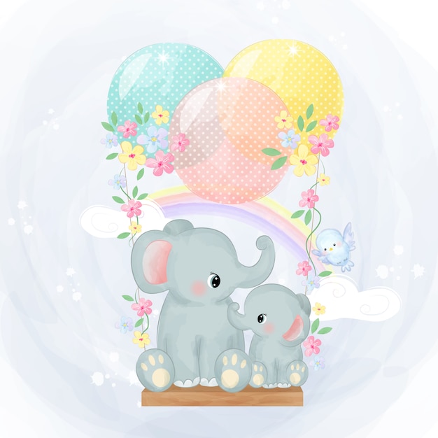 Free Free 321 Mother And Baby Elephant Svg SVG PNG EPS DXF File