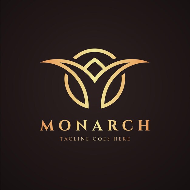 Premium Vector | Monarch logo template