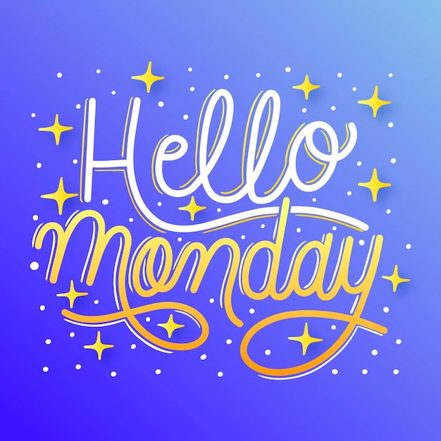 Free Vector Monday Lettering