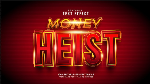 Download Money heist text effect | Premium Vector