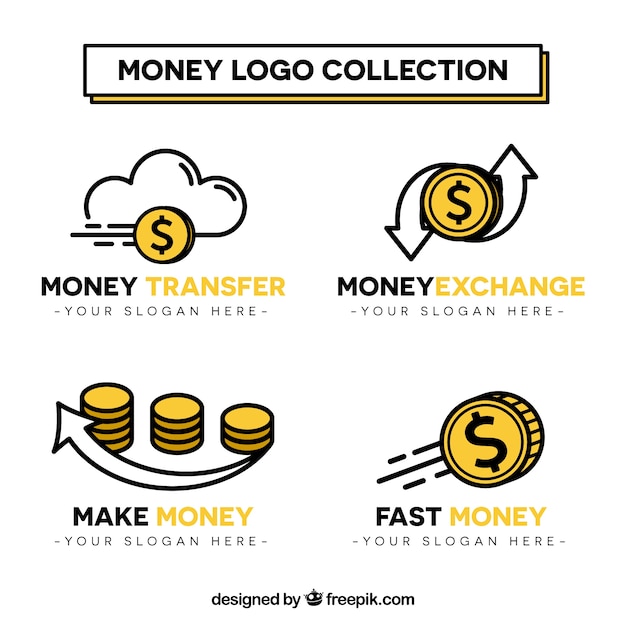 Money logo template set | Free Vector