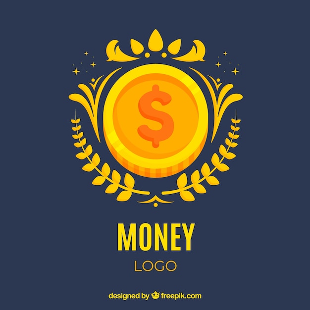 Free Vector | Money logo template with coin