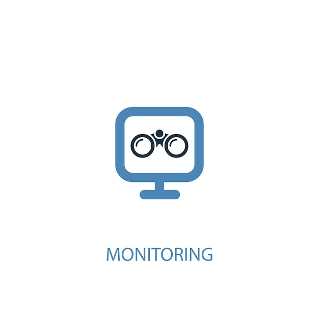 Premium Vector Monitoring Concept 2 Colored Icon Simple Blue Element