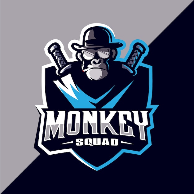 Download Free Monkey Esport Mascot Logo Design Premium Vector Use our free logo maker to create a logo and build your brand. Put your logo on business cards, promotional products, or your website for brand visibility.