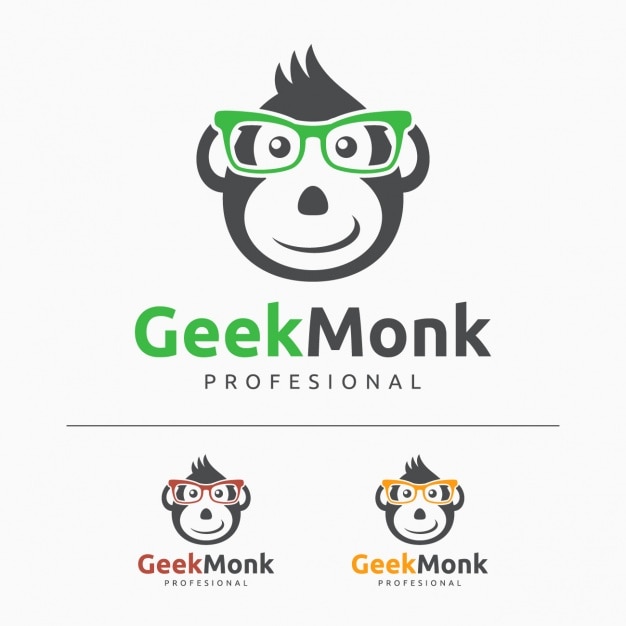 Free Vector | Monkey face logo template