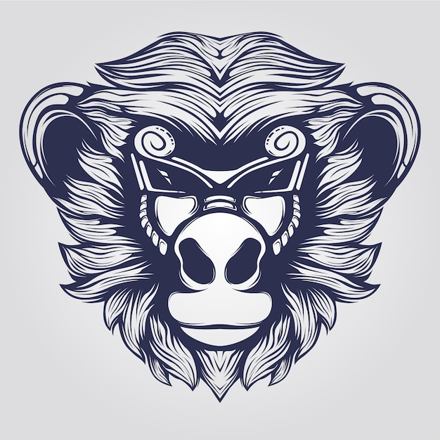 Premium Vector | Monkey face